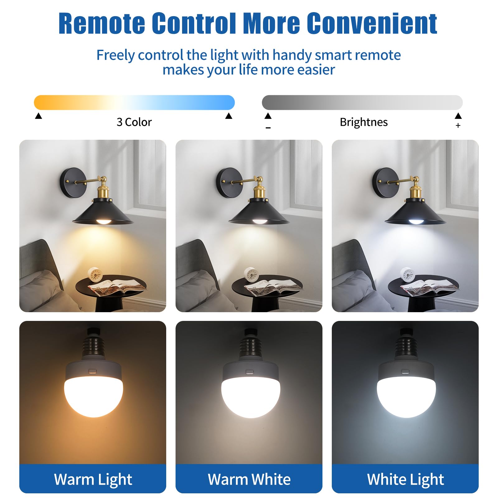 Snapklik.com : Bailoch Black & Gold Vintage Rechargeable Battery Operated Wall Sconces, Cordless ...