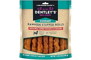 Dentley's Gourmet Sweet Potato & Chicken Rawhide Rolls