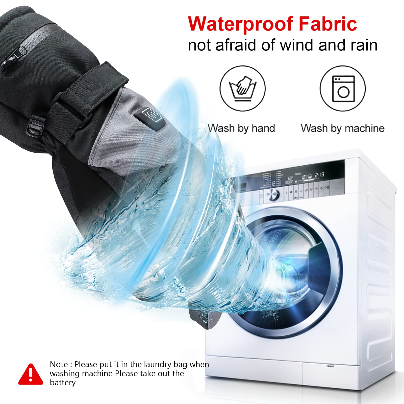 Yulokdwi Elektrische Handschuhe - USB-beheizte Fäustlinge Für Motorrad & Outdoor