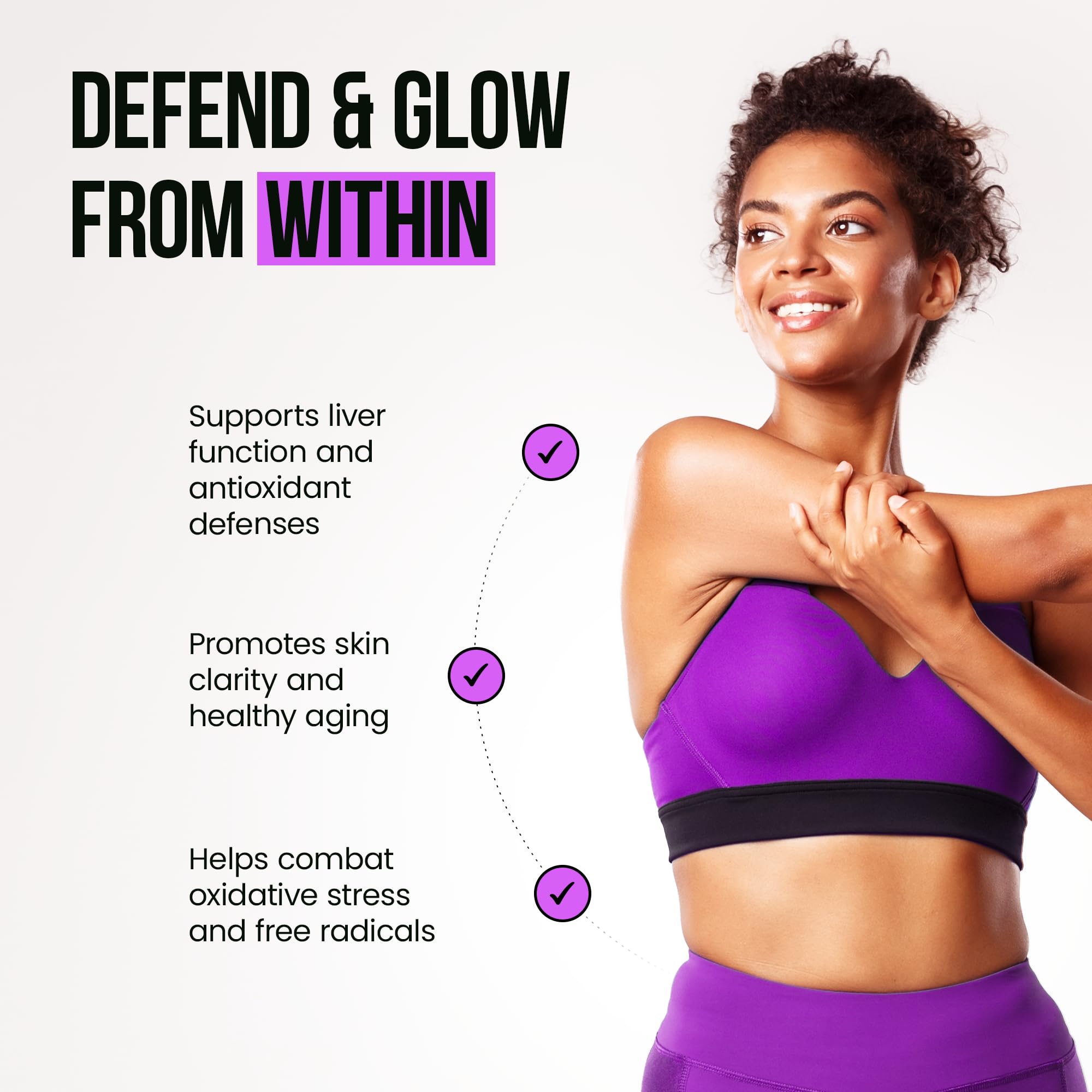 VitaRaw 1000mg Glutathione for Immune Support - 100mg Absorption Complex - Reduced Liposomal Glutathione Supplement with Alpha Lipoic Acid - Brain Booster, Glowing Skin, Liver Support — Amazon image 6