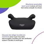 Cosco Siège de voiture booster léger sans ceinture, housse lavable, noir