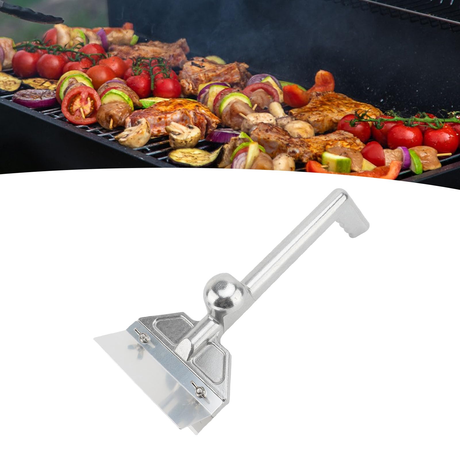 Skrobak do Grilla, Skrobaczka do Grilla z płaską górną częścią, Zestaw Skrobaków do Grilla o Dużej Wytrzymałości do Grilli, Grillów z płaską górą i Czyszczenia Grilla