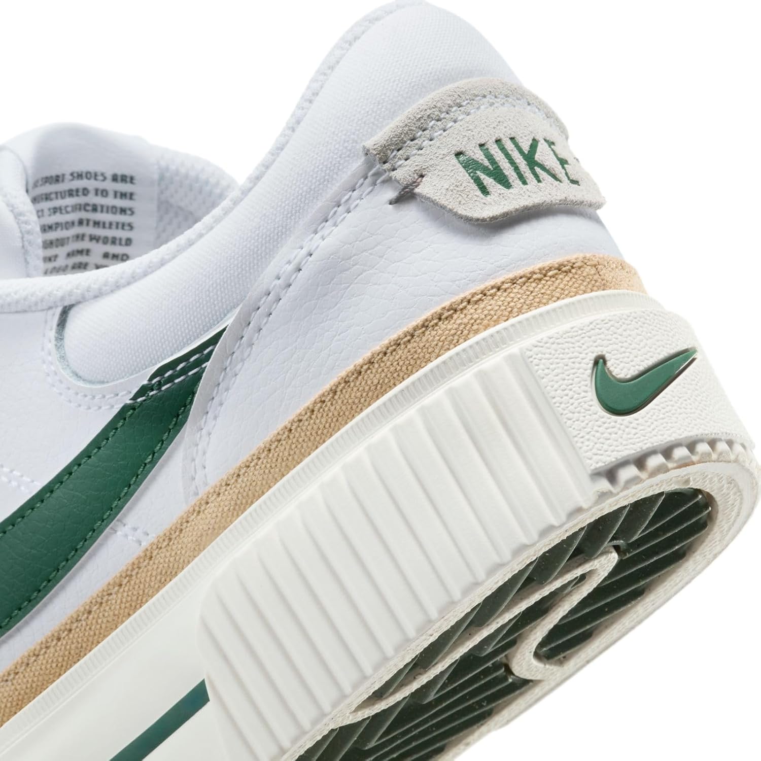 Nike Court Legacy Lift Women's Shoes (DM7590-107, White/Sail/Sesame/Fir) - Image 8