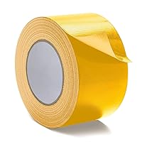 Vista 17 de Cinta adhesiva amarilla: 2 pulgadas x 10 yardas, impermeable y para todo tipo de clima, sin residuos, resistente a los rayos UV, resistente