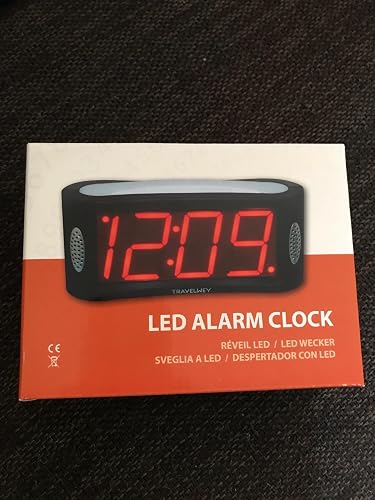 Réveil numérique avec radio,Écran LED à intensité variable,Fonctionne