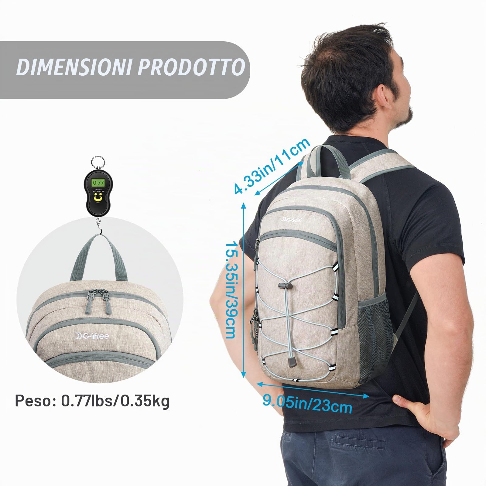 G4Free 12L/20L Zaini da escursione, Piccolo Zaino da Escursionismo, Mini Zaino Compatto Multiuso per Uomini Donne Campeggio Camminata Gita