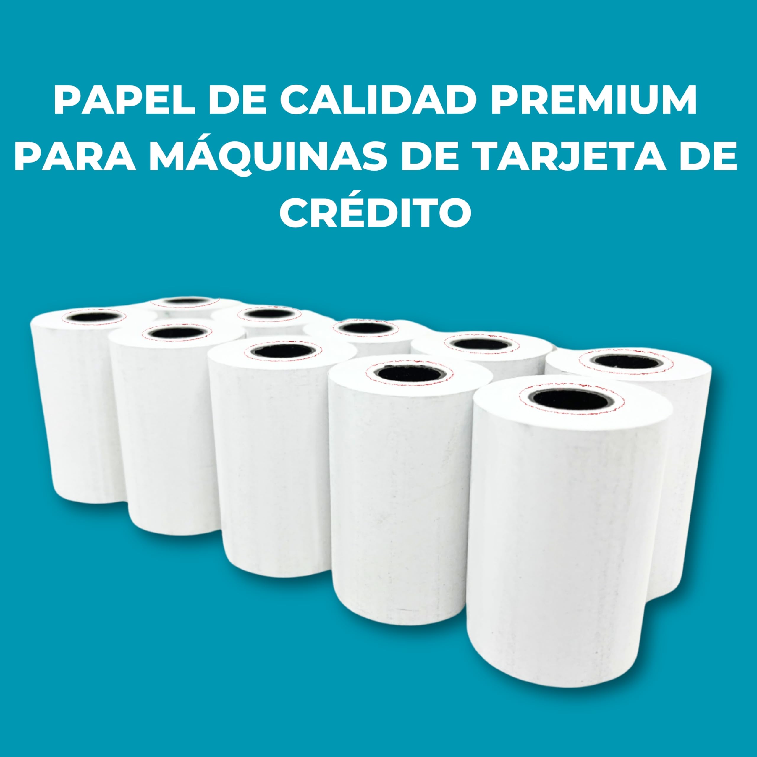 Rollo de Papel Térmico Premium Double Dragon 57 x 57 mm para Impresora EPOS, Terminal POS, Cajeros Automáticos Térmicos [Paquete de 20]