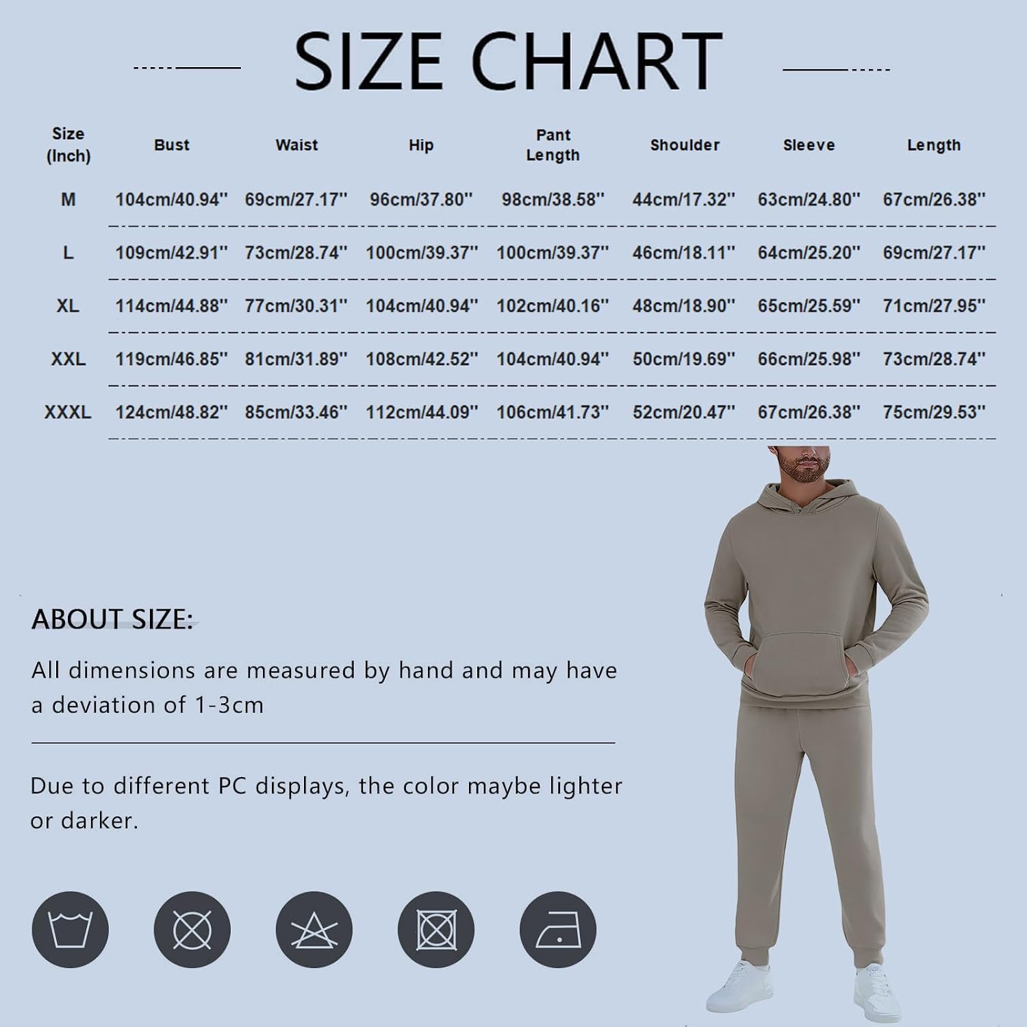 Mens Sweatsuit Sets Long Sleeve Essentials Sweatshirts Baggy Joggers USA Print Apparel