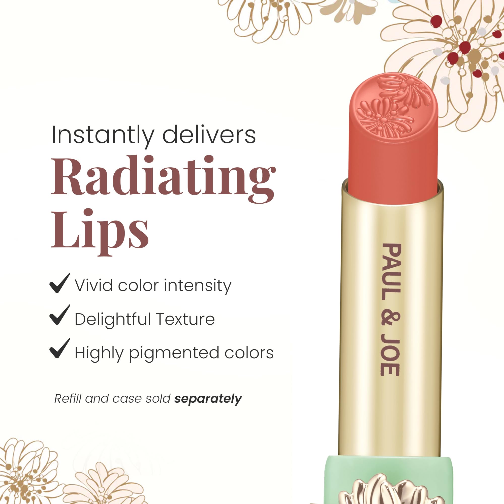 PAUL & JOE Lipstick Refill 019 Petit miroir a main, 3g (Refill Only), 019 Petie miroir a main, 3 g (Pack of 1) - Image 4