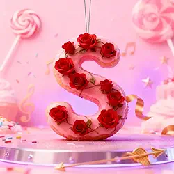 Enfeites de Natal A-Z Cristal Pendurado, Dia dos Namorados, Letra S, Enfeites de Árvore de Natal, Decoração de Carro e Casa - Decoração Artesanal de Acrílico de Natal, Ideias de Troca de Presentes