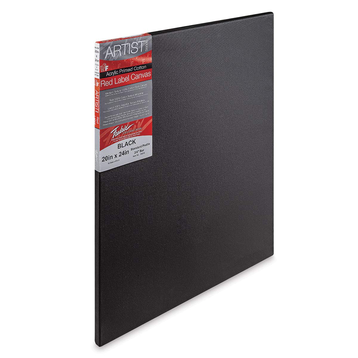 FredrixTARA Black Stretched Canvas 3/4"Bar (20 x 24)"or (50.80 x 60.96) cm