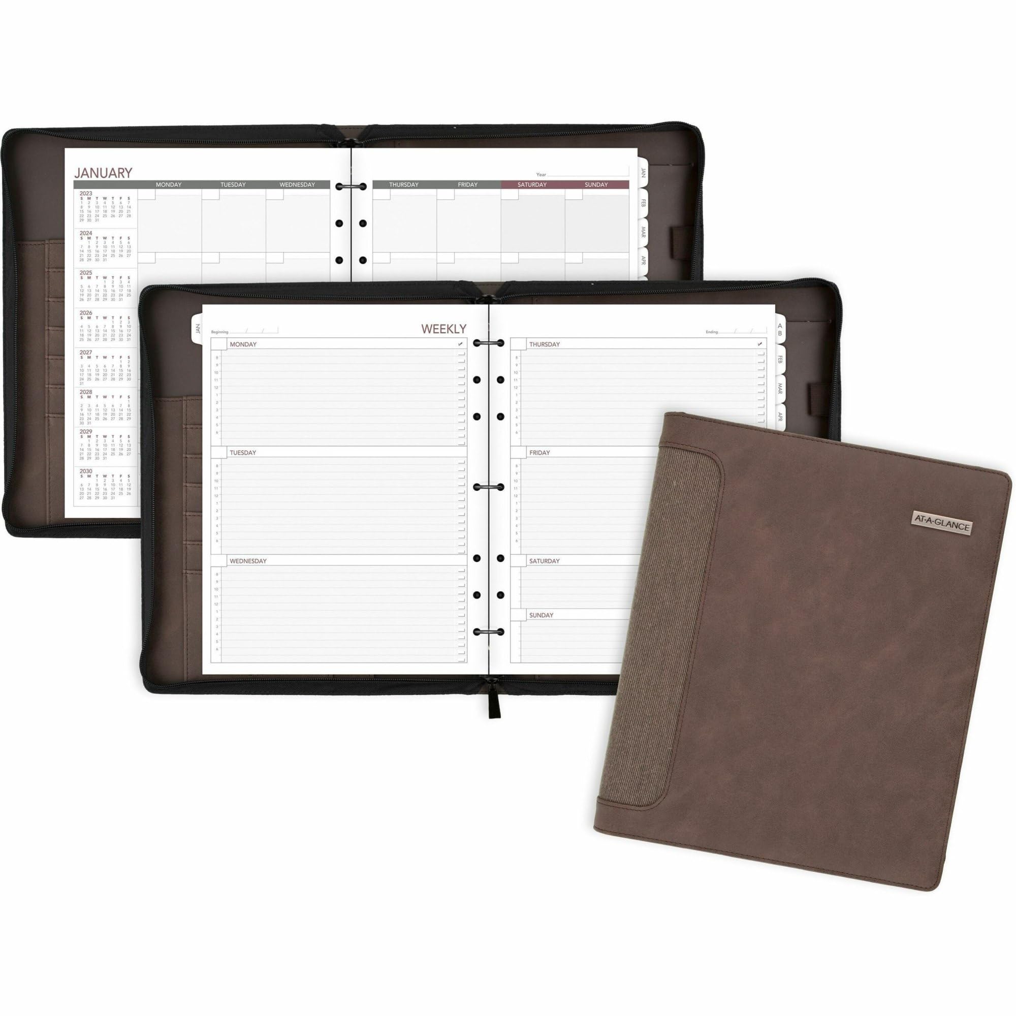 Amazon.com : AT-A-GLANCE Day Runner Undated Harrison Leather Day