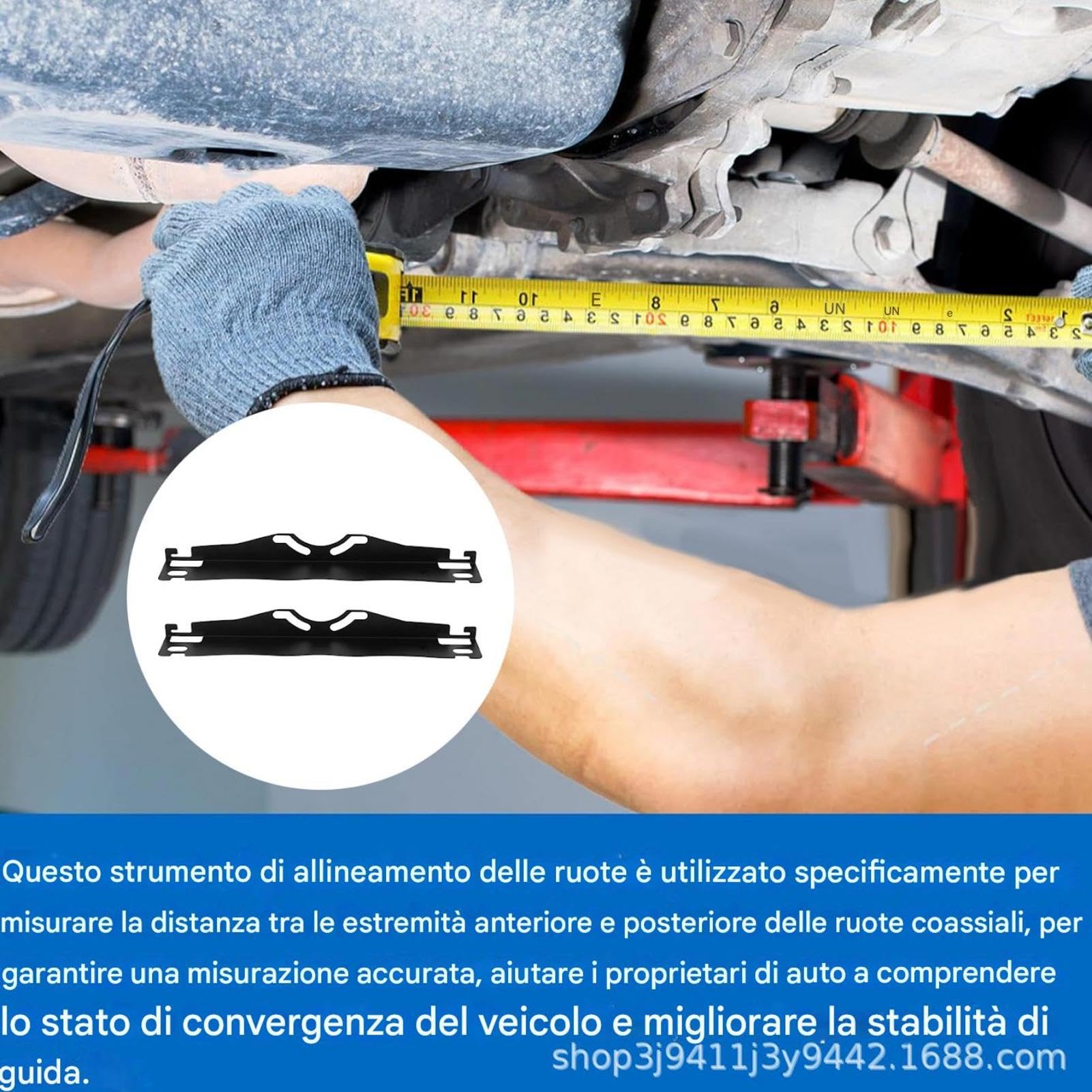 Generico Piastra Convergenza Ruote Auto Rapido Misura Acciaio Rinforzato | 2 Pezzi Migliora Stabilità Guida, Manutenzione Veicoli, Garage Domestico, Appassionati Motori