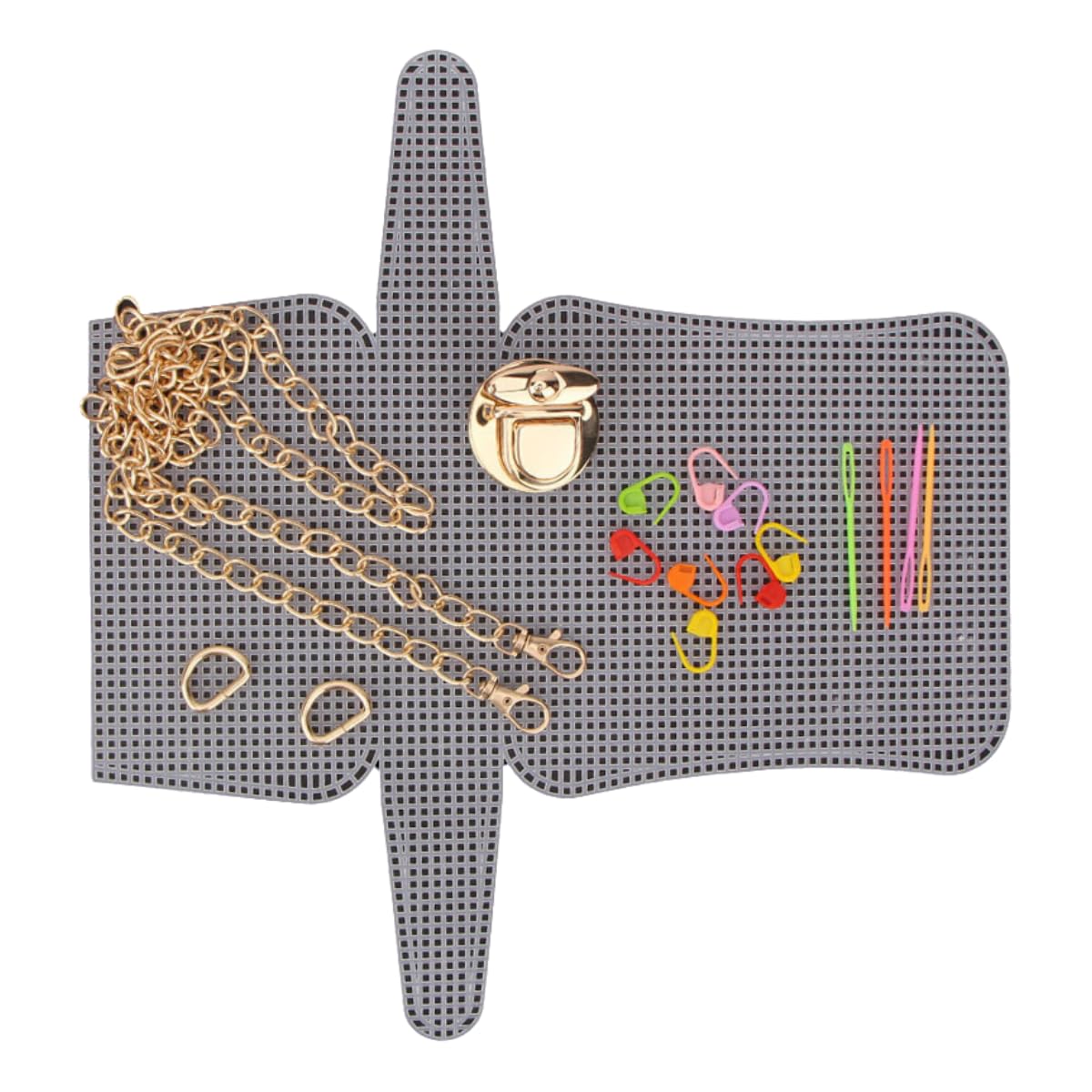 KMGDM Mesh Acrylic Canvas Sheets Set for Embroidery and Crochet Weaving Crossbody Bag Purse Handbag Making Craft Projects Kits