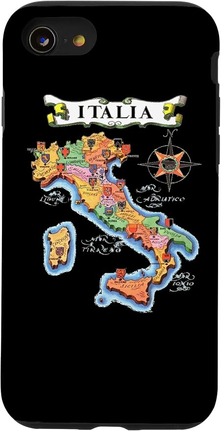 Amazon Co Jp Iphone 12 Mini イタリア地図 イラスト お土産ギフト イタリアtシャツ イタリア スマホケース 家電 カメラ