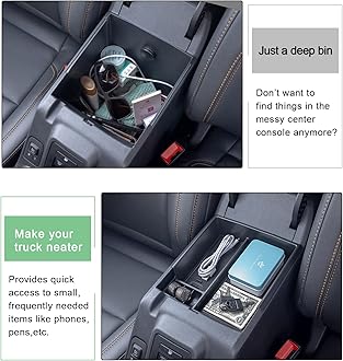 TOPINSTALL 21-24 Tray Compatible with 2021-2024 Ford Bronco & 2025+ Bronco 2-Door & 2025+ 4-Door Manual Transmission, Full Size Bronco Organizer (NO for 25 4-Door Automatic & Sport Model)