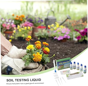 Soil Test Kit 1 Set Garden Soil Tester for Nitrogen Phosphorus Potassium Nutrient Levels, Easy Home Test Kit for Lawn, Agriculture, Gardening, Plants