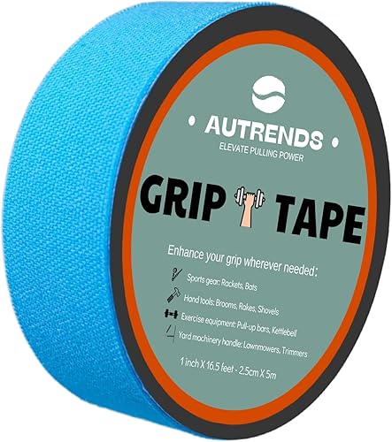 Miniatura 12 de Paquete de 2 cintas de agarre – Cinta de agarre de tela multiusos para barras de dominadas, mancuernas, equipos deportivos y de gimnasio y Rojo