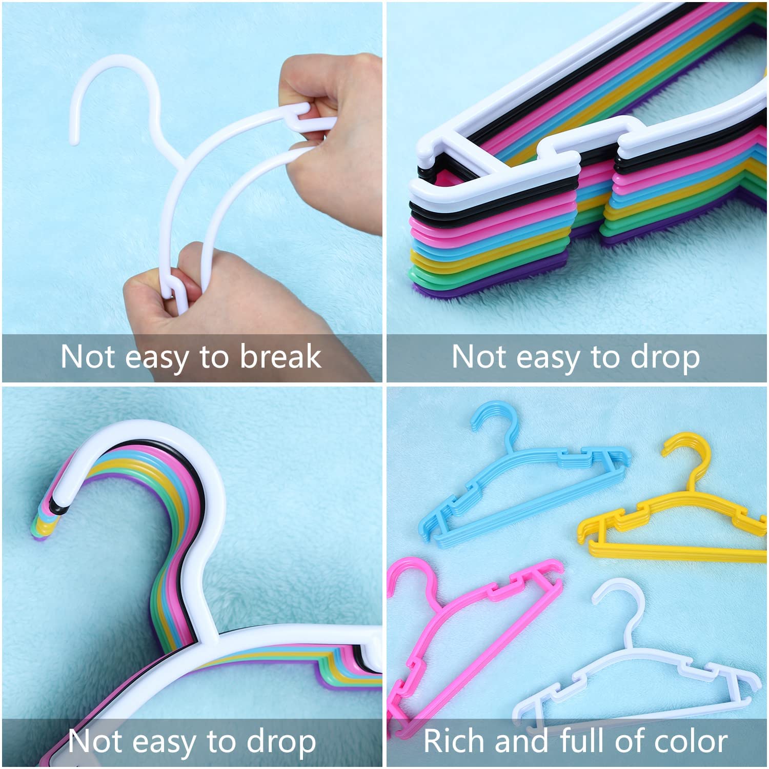 GoodtoU Perchas de plástico para bebés y niños pequeños (80 Unidades)