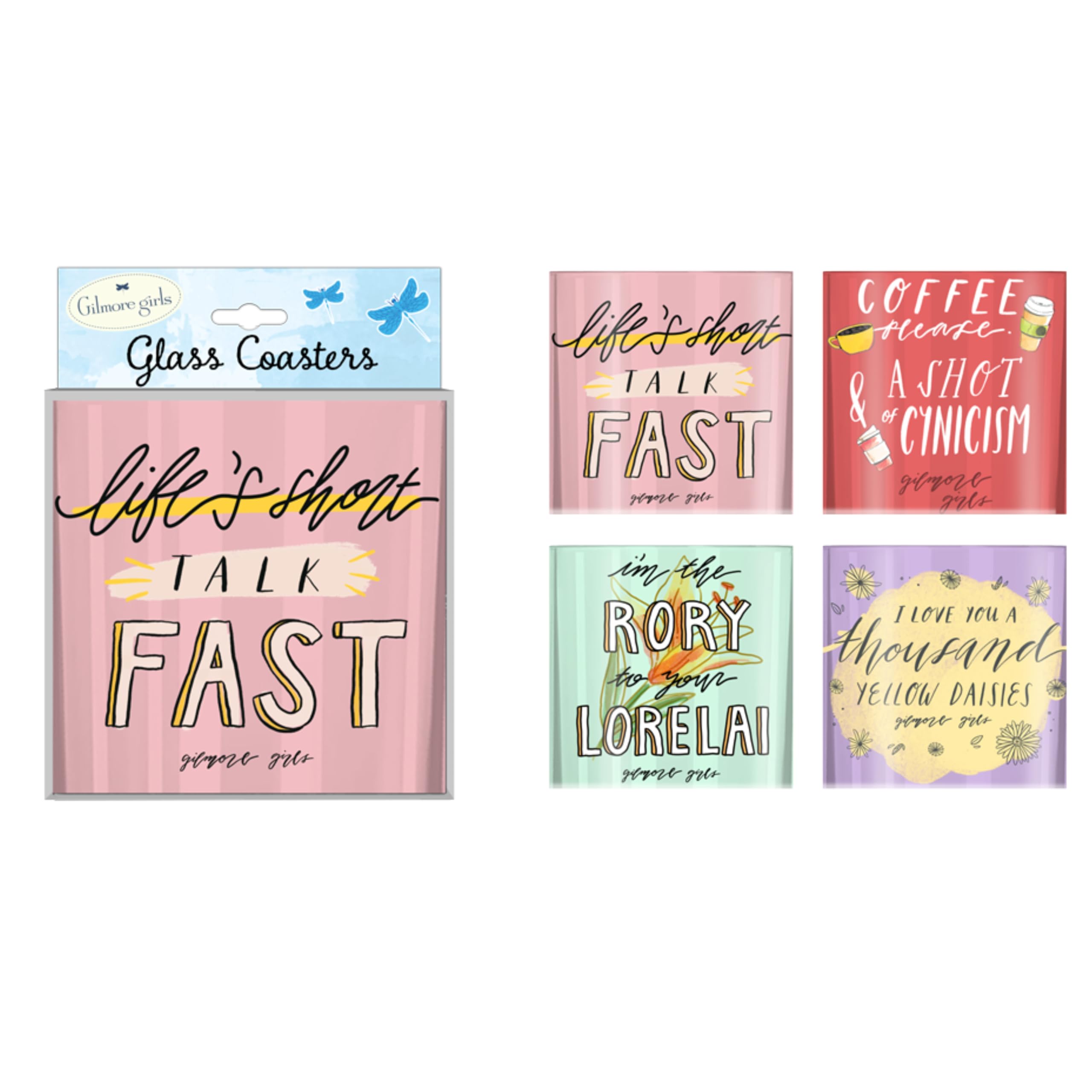 Dessous de verre en verre Gilmore Girls pour vos soirées série et pauses café cocooning