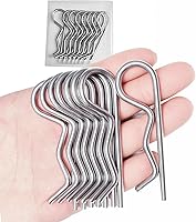 Jjssnower Stainless Steel Cotter Pins 3.5x75mm (8 Pack) - Reusable Rustproof R-Clips for Trailer Hitches, Mowers, Trucks, RVs