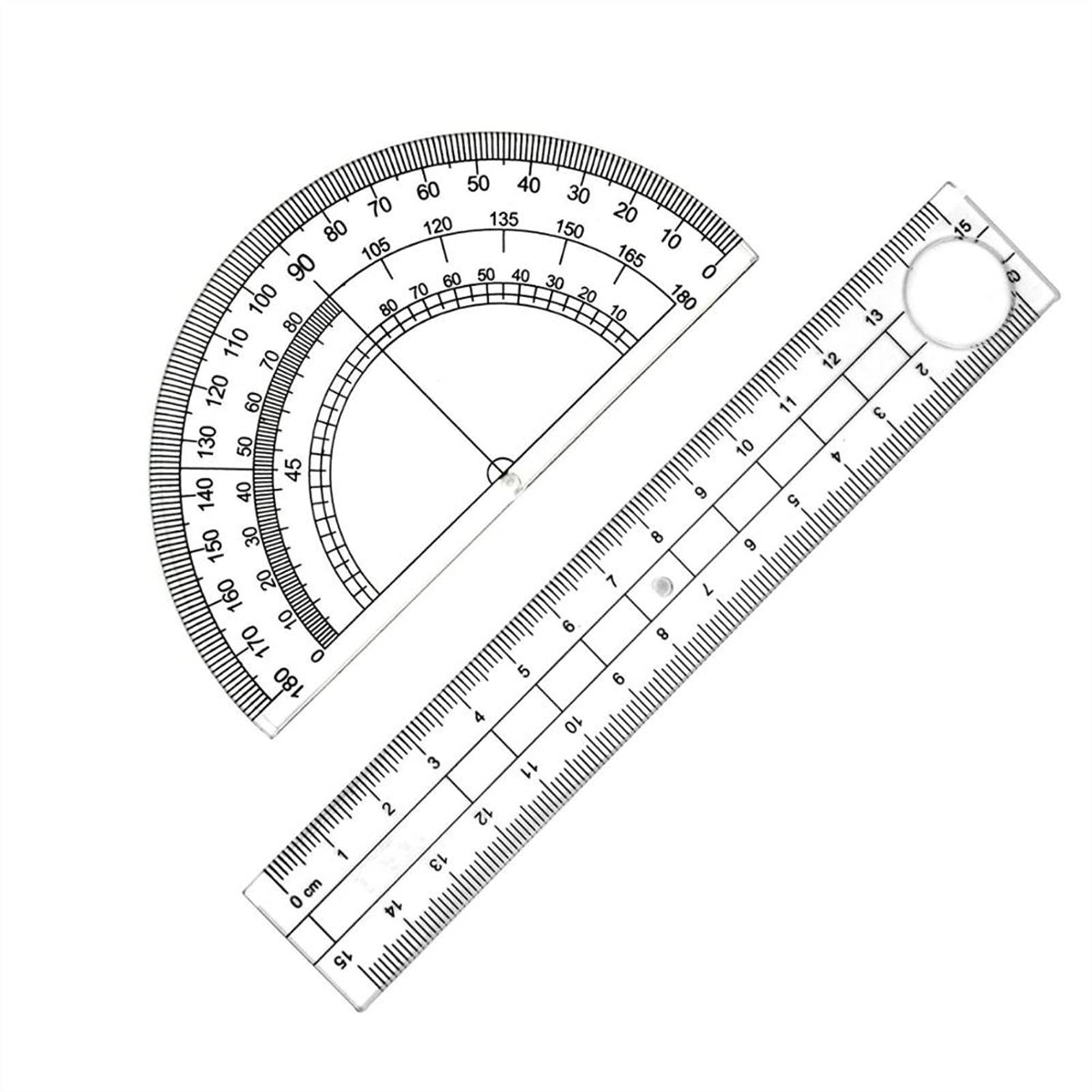 Set di compassi per Geometria Matematica, 8 Kit di Forniture per Studenti, cancelleria, Scatola portaoggetti, Compasso per Disegno Tecnico, goniometro, Righello, Set di compassi