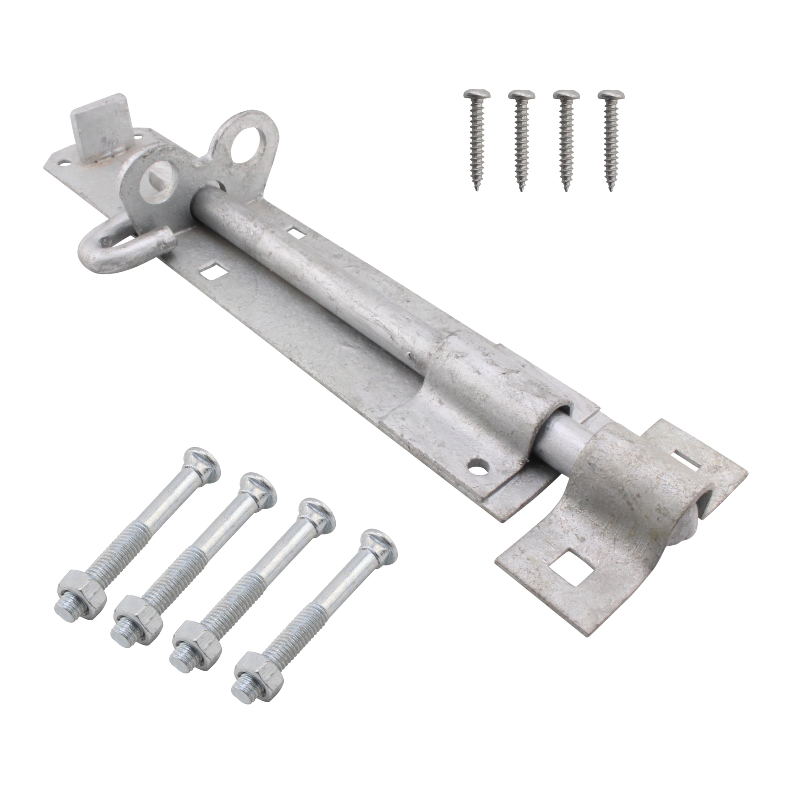 Eai Brenton Padbolt, Lockable Sliding Gate Bolt | Heavy Duty 200Mm / 8 Inch Galvanised Door & Gate Bolt - Pack Of 1