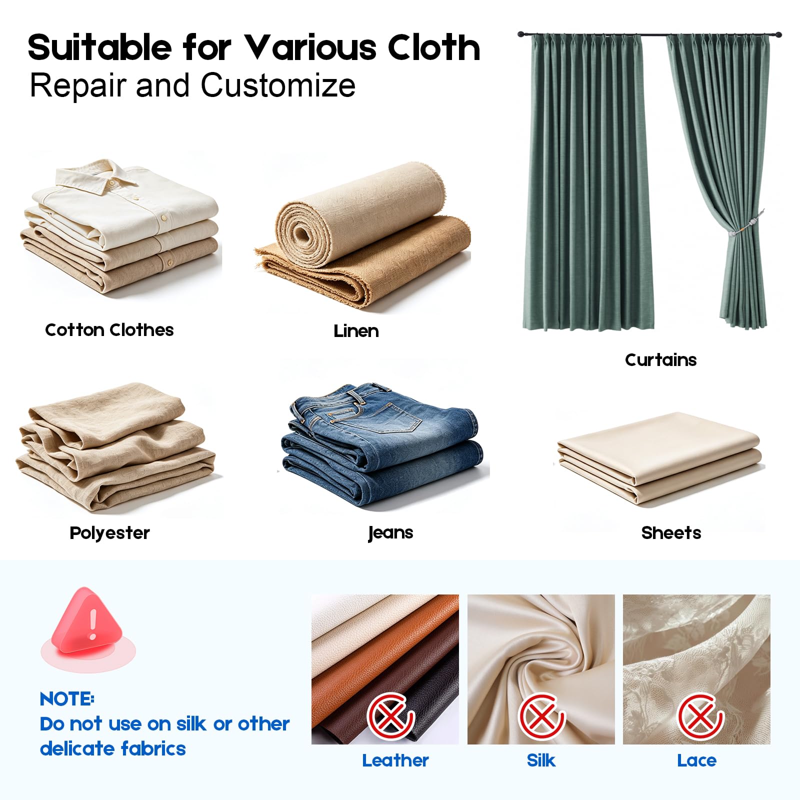 Pistola Cucitura Invisibile Portatile per Riparazioni Rapide, Etichettatrice per Tessuti Jeans Lana Poliestere, Include 6 Aghi + 3000 (Blu)