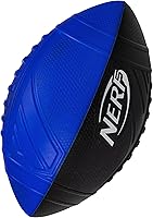 NERF Pro Grip Kids Foam Football Blue - 9 Inch Junior Size, Easy Grip Throw Catch, Safe Indoor Outdoor Toy for Young Players