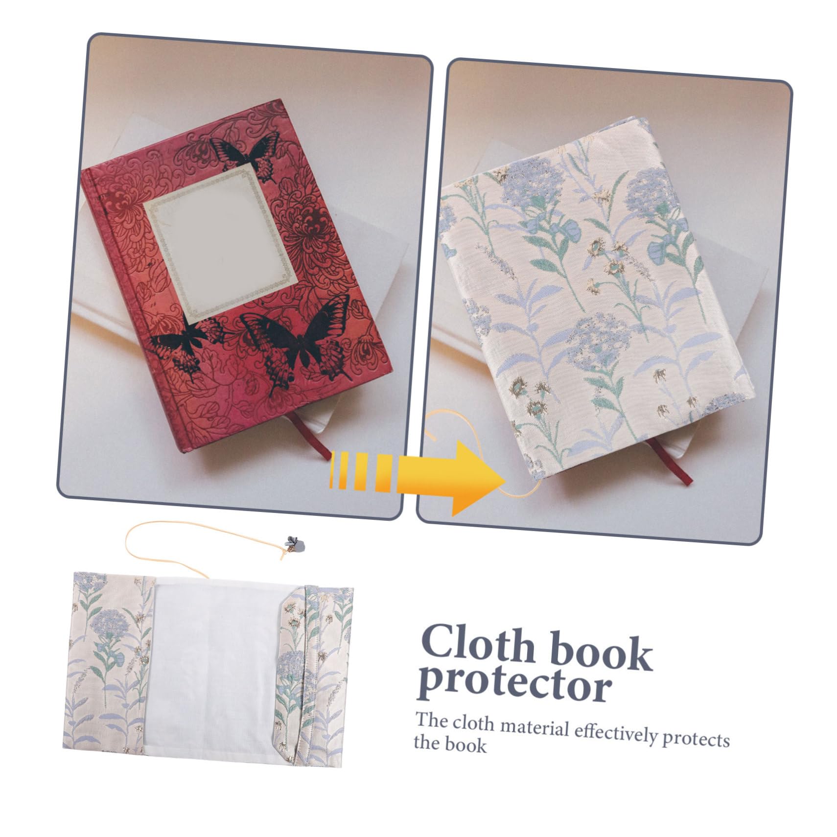 NUOBESTY 5pezzi Copertura Per Libri Decorativa e Pratica Maniche Regolabili Per Note e Libri Protezione Riutilizzabile Per Studenti Con Design e Resistente