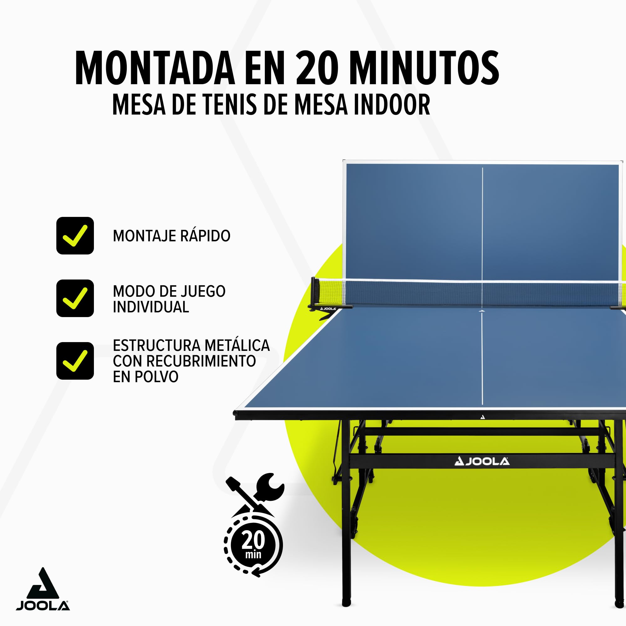 JOOLA Inside 13 Mesa de Ping Pong Mesa de Ping Pong de Interior Plegable – Montaje rápido – Incluye Red incluida, 274 x 152,5 x 76 cm — view 2