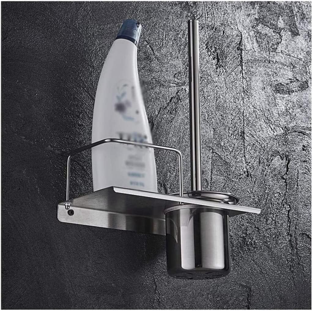 Toilet Brush Wall Mount Toilet Brush Holder, and Set, Stainless Steel with for Bathroom Brushs Holder Set