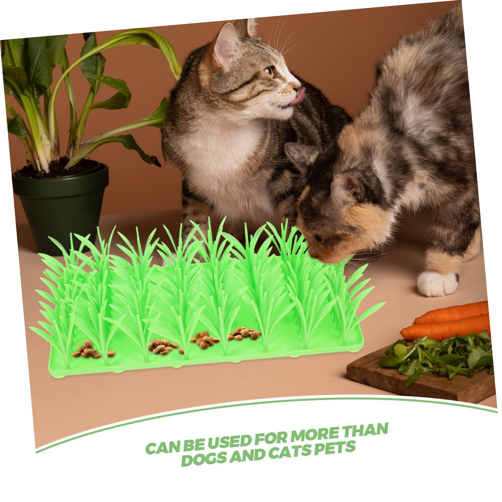 Toddmomy Futtermatte Slow Feeder für Katzen und Hunde rutschfest Kreatives Gras Design Fördert Langsames Fressen Robust und Vielseitig Geeignet als Hundespielzeug und Welpenbedarf