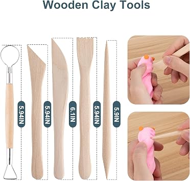 Luney 25PCS Polymer Clay Sculpting Tools Kit, Pottery Tools