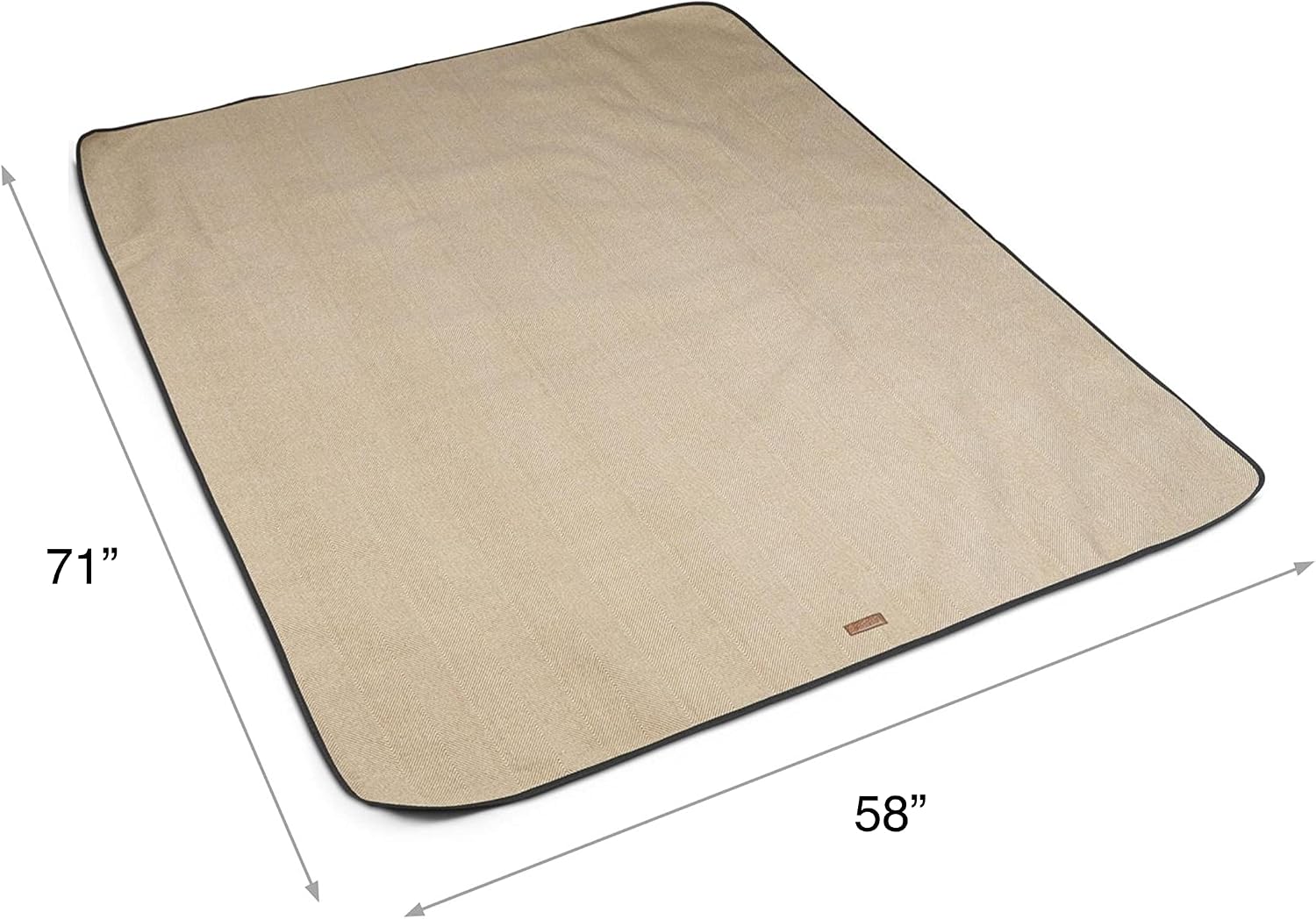 VonShef Picnic Blanket - Large 58" x 71" Soft Waterproof Folding Picnic Blanket for Outdoor Picnics, Beach, Camping - Herringbone Pattern