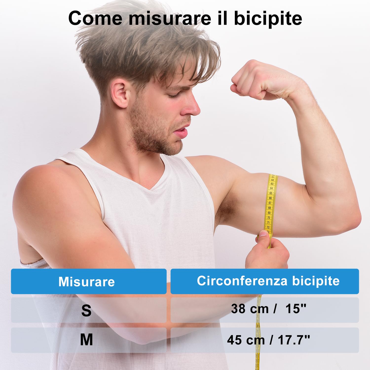 supregear Fascia di Compressione per Tendinite al Bicipite, Supporto Comodo per Tricipite e Bicipite per Distorsioni Muscolari e Infiammazione (Nero, M)