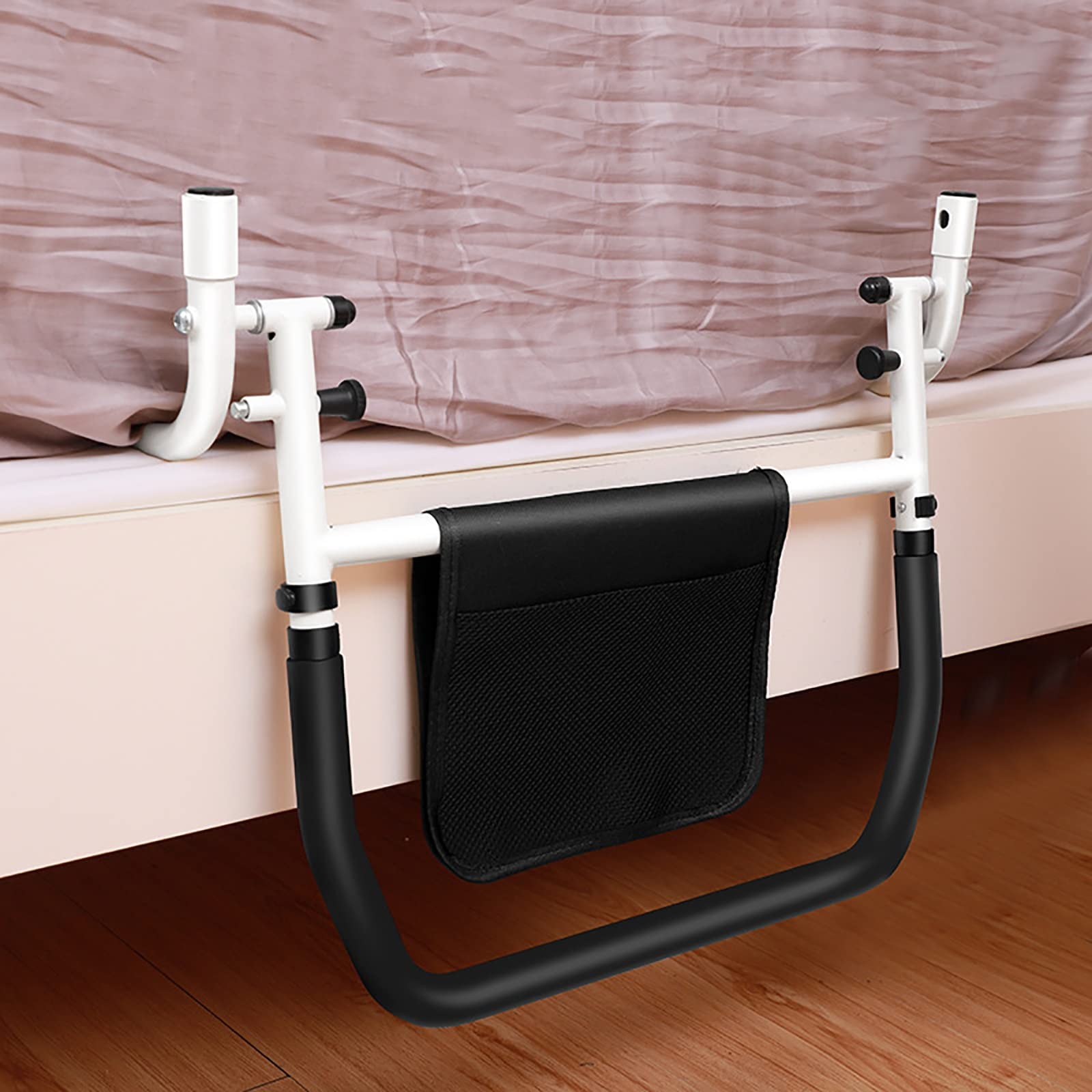 VNVFJKLO bedside safety rail, Carbon Steel Safe Bed Rails For Elderly, Foldable Medical Side Railings, Safety Rail For, Pregnant, Disabled(B)