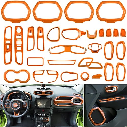 Miniatura 8 de 31 piezas de accesorios para el interior del automóvil, decoración de ventilación de aire acondicionado, altavoz de puerta, portavasos de agua,