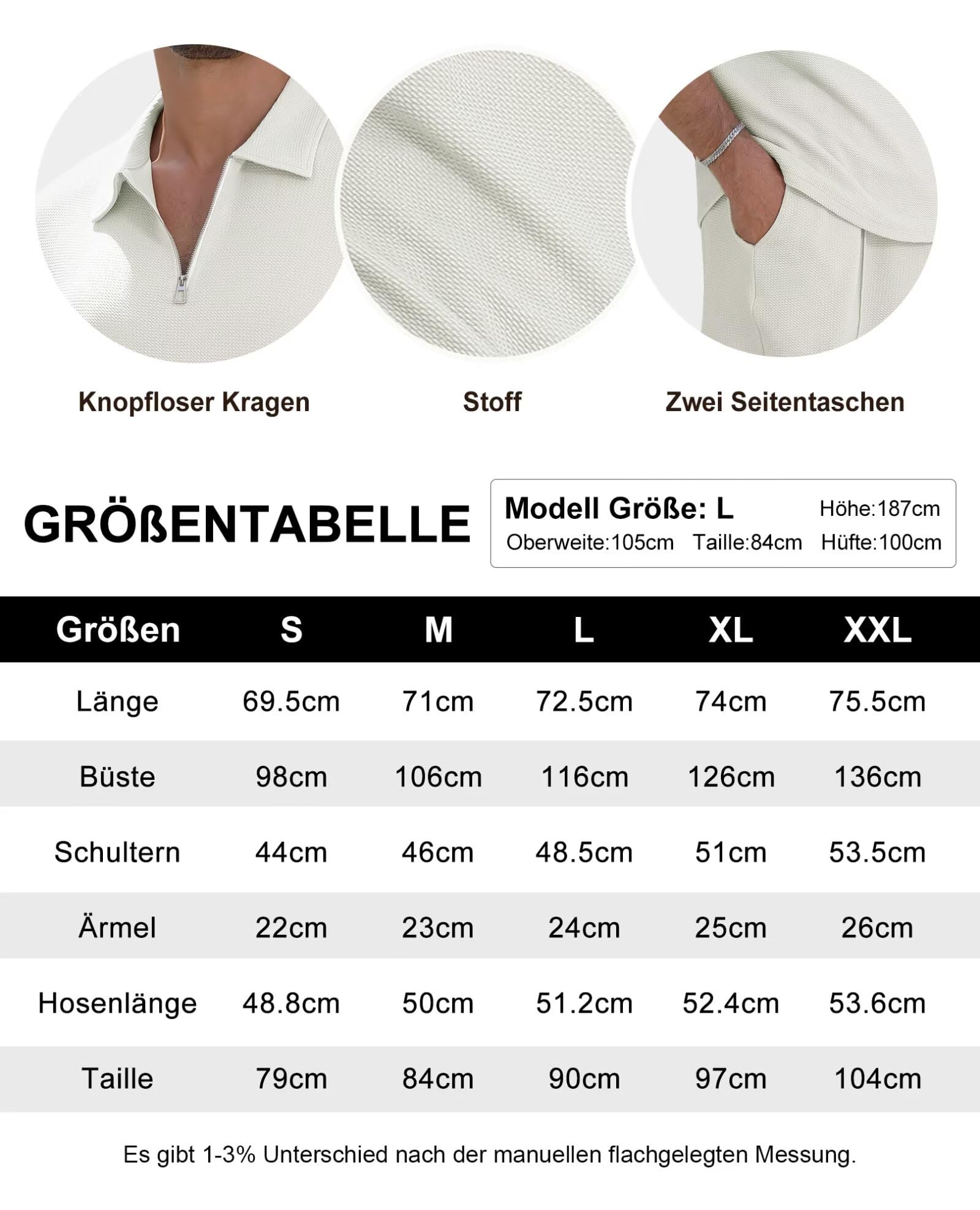 Trainingsanzug Herren Sommer 2-teilig,Kurzarm T-Shirt & Kurze Hose, Sportanzug für Fitness, Freizeit und Alltag,Atmungsaktiv Leicht