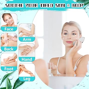 xinrongda Gua Sha Facial Tools, Stainless Steel Gua Sha Stone, Face Guasha Tool for Jawline Sculpting and Reducing Puffiness, Smooth Durable Metal Massage Tool for Face & Eyes & Body
