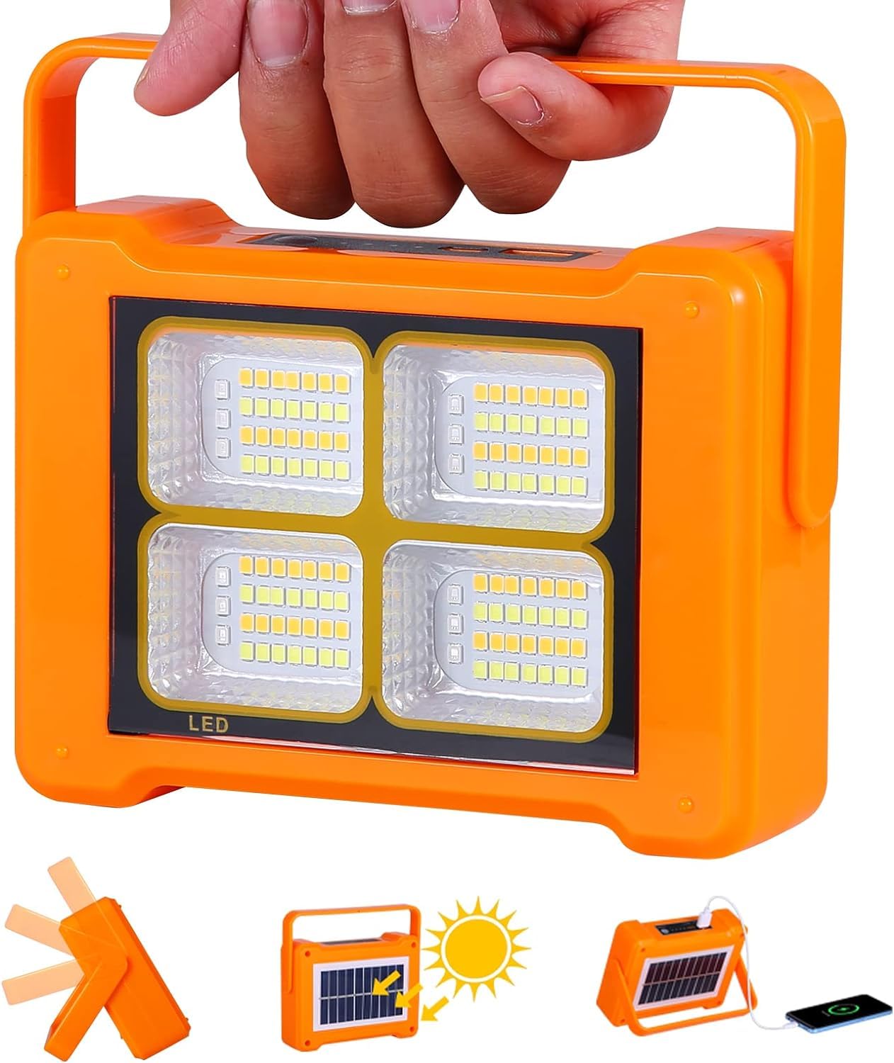 kh Led Solar Portable Work Light Solar Emergency Light Rechargeable Floor Job Site Light with 360° Stand for Emergency, Store, Hotel, Farms, Garage, Courtyard,Workshop, Car Repair, Camping, Fishing (B0C4YY6WB5) Amazon Price History, Amazon Price Tracker