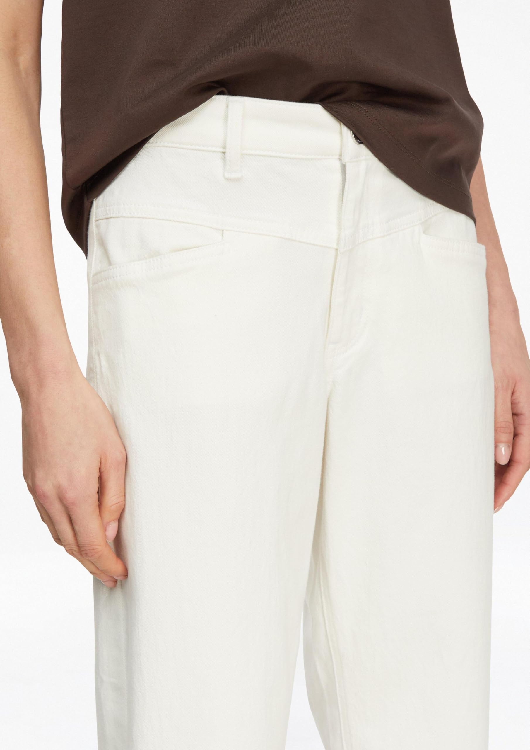 Comma Weiße Barrel-Leg-Denim im Relaxed Fit