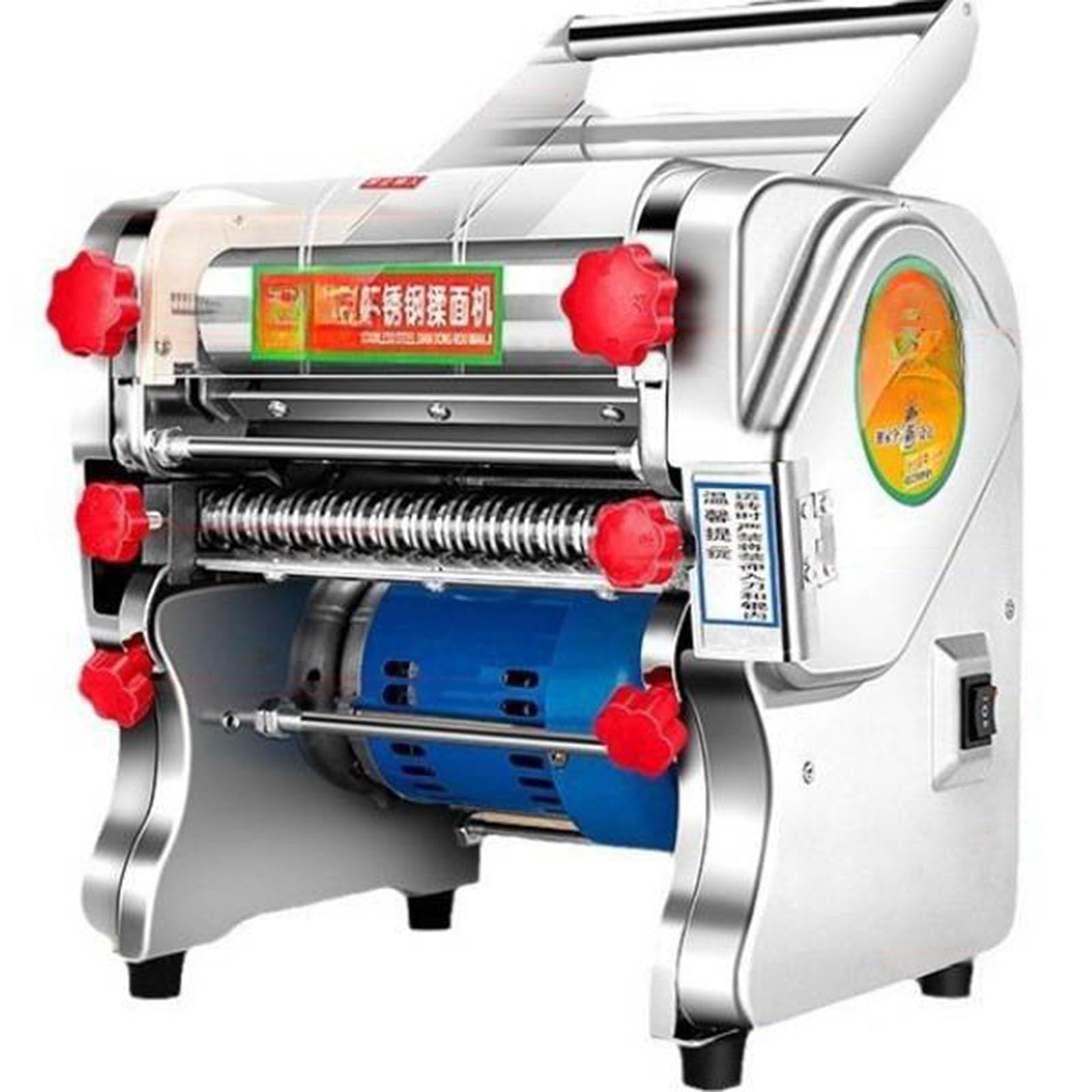 Maquina para Hacer Pasta,Automático Maquina De Hacer Pasta Fresca‌ para Fideos Anchos,Fideos Finos,Laminadora de Masa para Amasar,Laminar y Cortar,Doughwidth24cm
