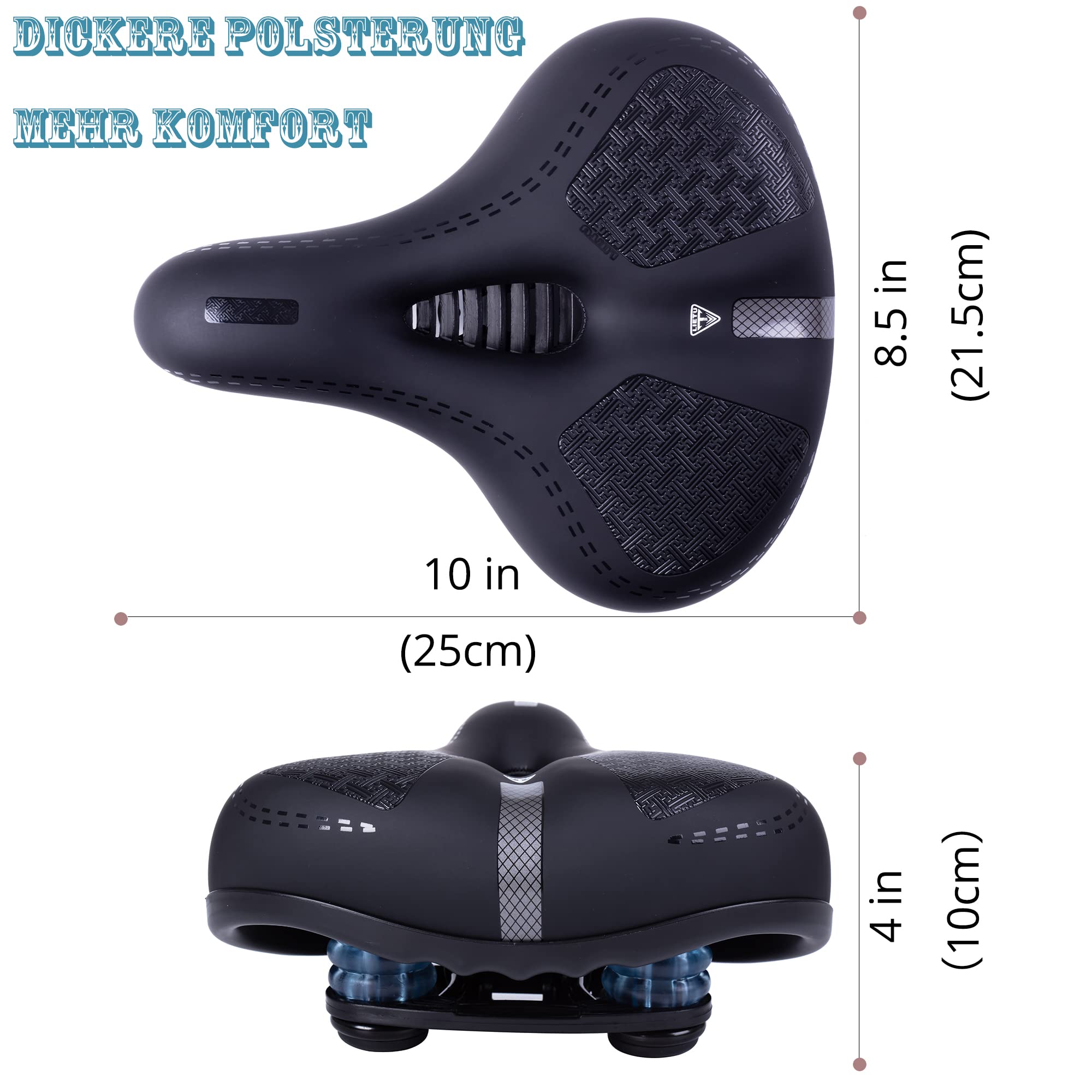 Fahrradsattel, bergroer Bequemer und Weicher Fahrrad Sattel fr  Herren/Damen, Ergonomischer Fahrradsitz mit Regenschutz und Reflexstreifen,  Sattel mit Stodmpfendem Ball fr Meisten Fahrrdern : Amazon.de: Sport &  Freizeit