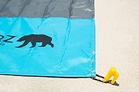 Vista 6 de Manta de bolsillo, manta de viaje impermeable, azul, mediana, sintética, moderna, picnic, camping, senderismo