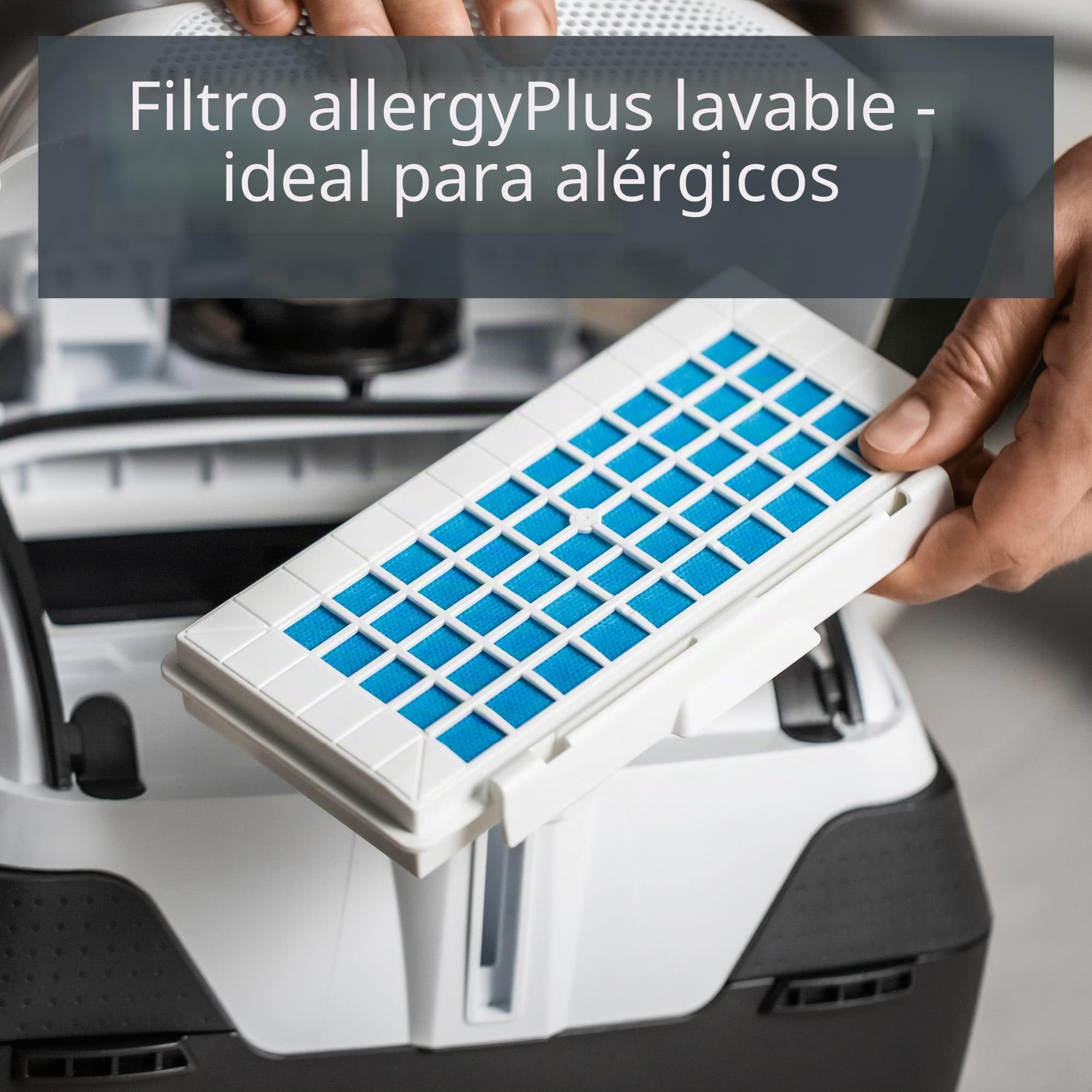 Siemens Aspirador con bolsa Z 7.0 VSZ7442S ideal para alérgicos, filtro higiénico Plus, extremadamente silencioso, boquilla de suelo para parqué, alfombra, baldosas, cable largo, boquilla XXL,
