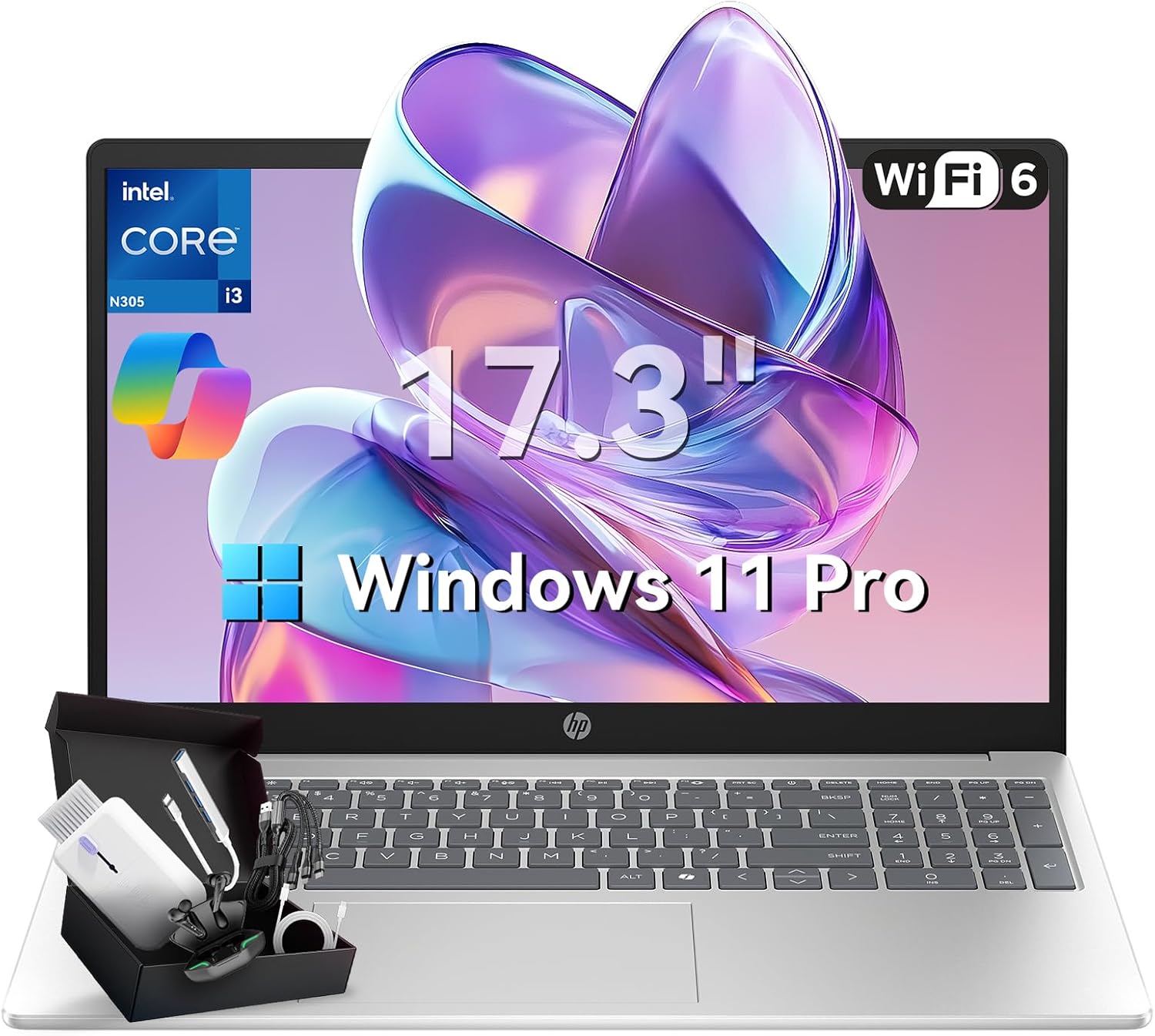 HP 2025 17 inch laptops, 32GB RAM 1TB SSD Windows 11 Pro, Intel Core i3-N305, 17…