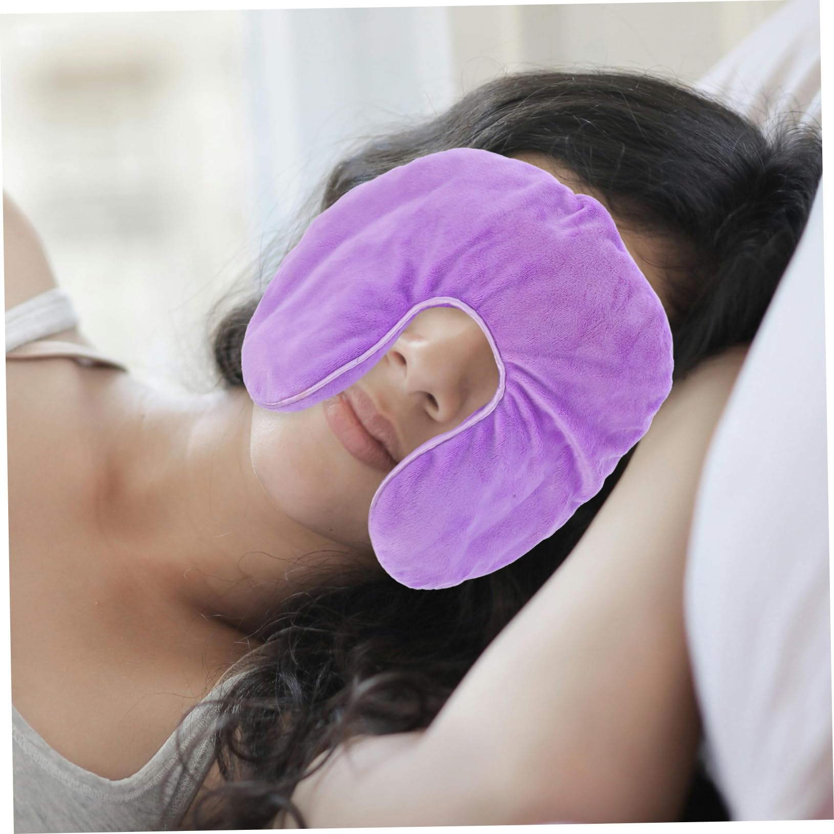 KOMBIUDA Maschera Per Occhi Ponderata Perle Minerali Per Dormire Blocca Luce Terapia Caldo Freddo Viaggi Meditazione Uomo Donna