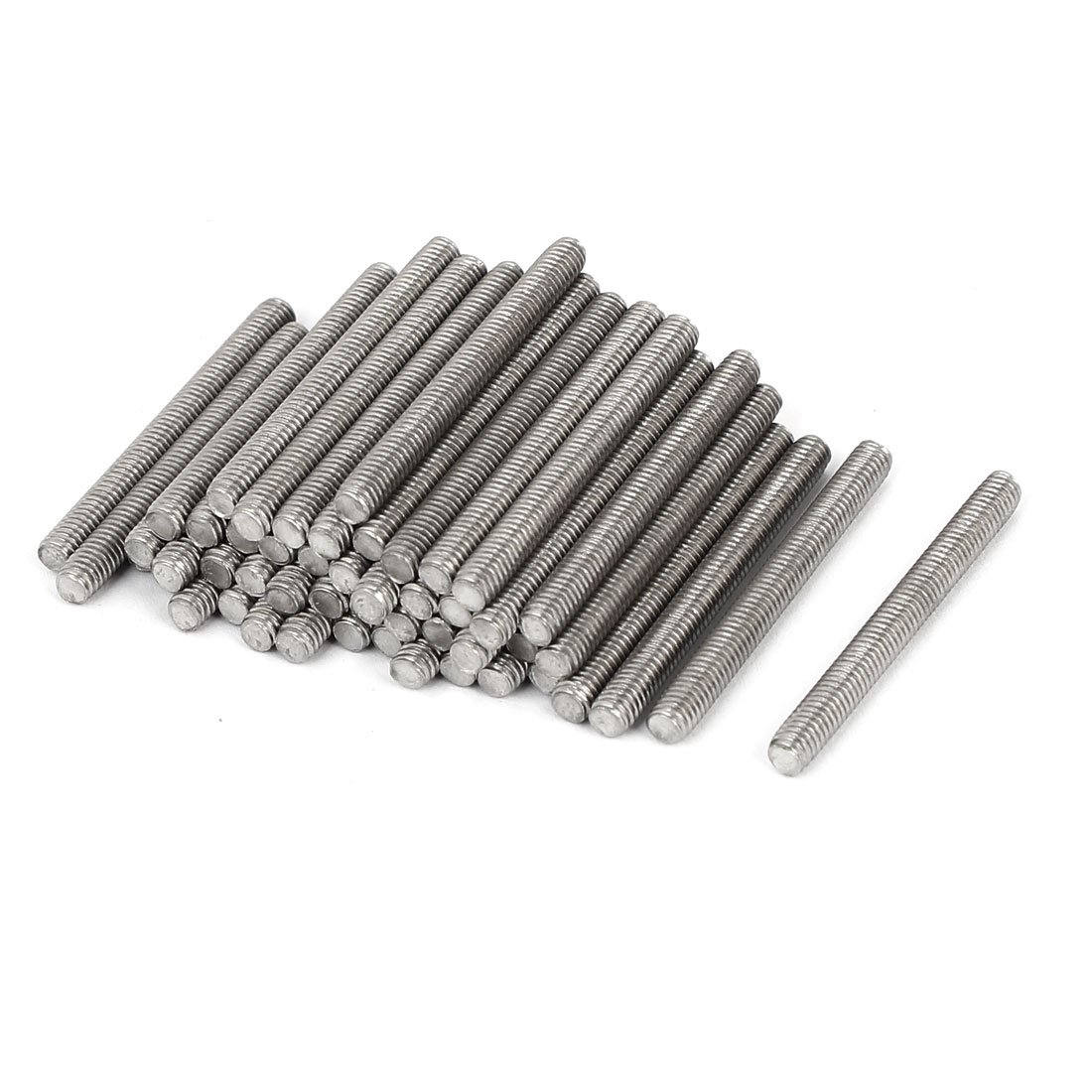 Uxcell Silver Sourcingmap M4 X 40Mm 304 Stainless Steel Fully Threaded Rod Bar Studs Hardware 50 Pcs