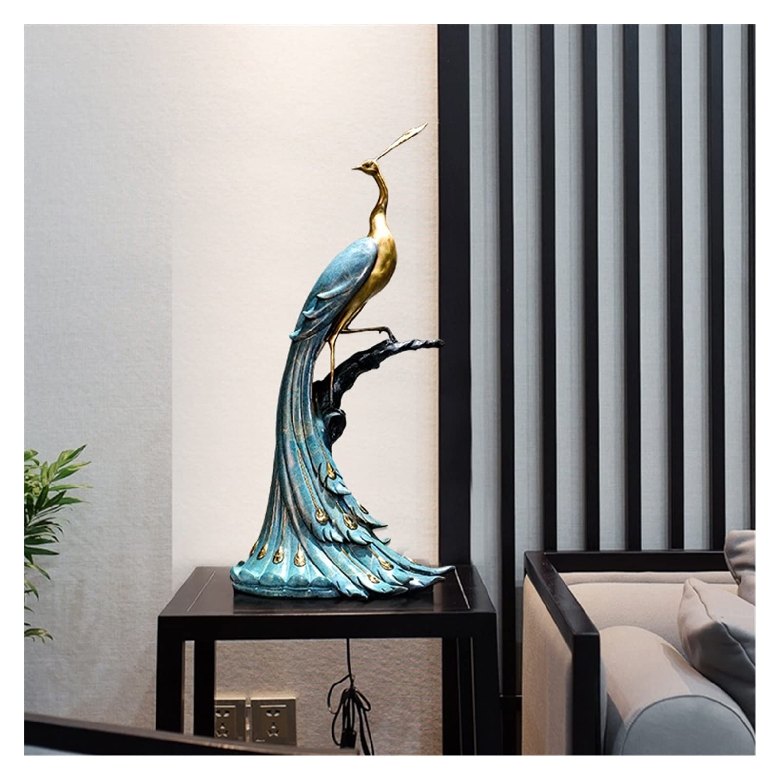 Dekoracje na biurko Czysty Mosiądz Peacock Ornament Salon Wejście Przegrody Szafka Ornament Chińskie Rzemiosło Akcesoria do biurka domowego